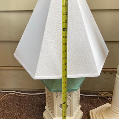 LOT 76: Pair of Wooden Bird House Style Lamps