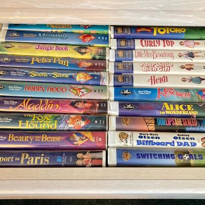 LOT 77: JVC VHS Video Cassette Recorder Player Model No HR-VP48U and Collection of Tapes and CDs