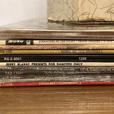 LOT 78: Vintage Vinyl - Albums, Record Holder and 45s (Frank Sinatra, Beatles, Rolling Stones and More