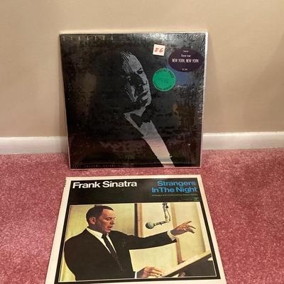 LOT 78: Vintage Vinyl - Albums, Record Holder and 45s (Frank Sinatra, Beatles, Rolling Stones and More