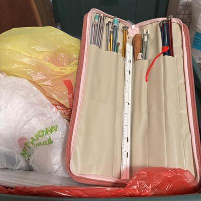 LOT 85: Ex-Large Crafting, Knitting, Crocheting Lot: Yarn, Beads, Instruction Books, Knitting Needles, Organizing and ALOT More