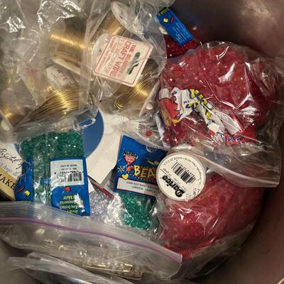 LOT 85: Ex-Large Crafting, Knitting, Crocheting Lot: Yarn, Beads, Instruction Books, Knitting Needles, Organizing and ALOT More