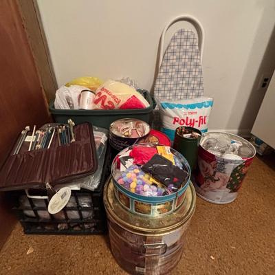 LOT 85: Ex-Large Crafting, Knitting, Crocheting Lot: Yarn, Beads, Instruction Books, Knitting Needles, Organizing and ALOT More
