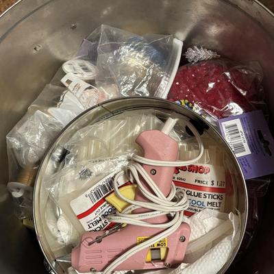 LOT 85: Ex-Large Crafting, Knitting, Crocheting Lot: Yarn, Beads, Instruction Books, Knitting Needles, Organizing and ALOT More