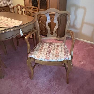 LOT 87: Vintage Dining Room Set: Table w/6 Chairs China Cabinet & Buffet/Server