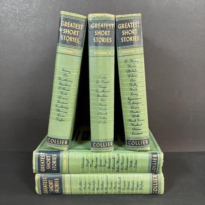 LOT 89: Vintage F.F. Collier & Sons "Greatest Short Stories" Books Vol 1-5