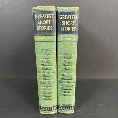 LOT 89: Vintage F.F. Collier & Sons "Greatest Short Stories" Books Vol 1-5