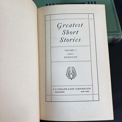 LOT 89: Vintage F.F. Collier & Sons "Greatest Short Stories" Books Vol 1-5
