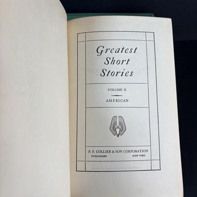 LOT 89: Vintage F.F. Collier & Sons "Greatest Short Stories" Books Vol 1-5