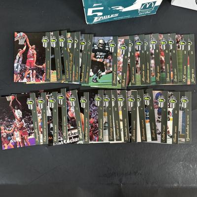 LOT 93: McDonalds 1993 Limited Edition Eagles Game Day Cards - 3 Complete Sets, Donovan McNabb Bobble Heads & More