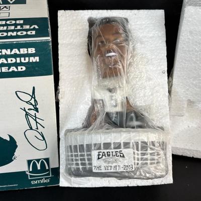 LOT 93: McDonalds 1993 Limited Edition Eagles Game Day Cards - 3 Complete Sets, Donovan McNabb Bobble Heads & More