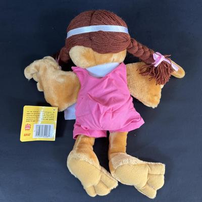 LOT 95: Vintage Grimace & Early Birdie Plush Toys along with McDonalds Plates