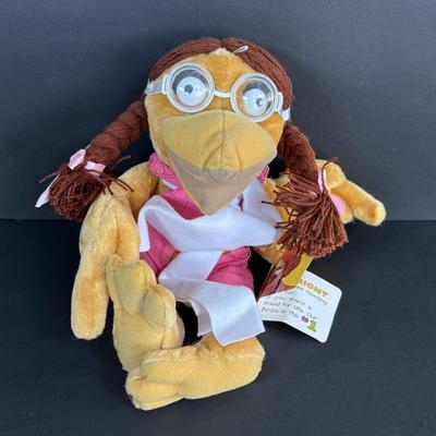 LOT 95: Vintage Grimace & Early Birdie Plush Toys along with McDonalds Plates