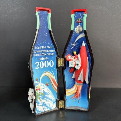 LOT 96: RARE Ronald McDonald's Red Shoe Ceramic Planter, 1988 Mac Tonight Piano, 2000 & 2002 Worldwide Convention Hinged...