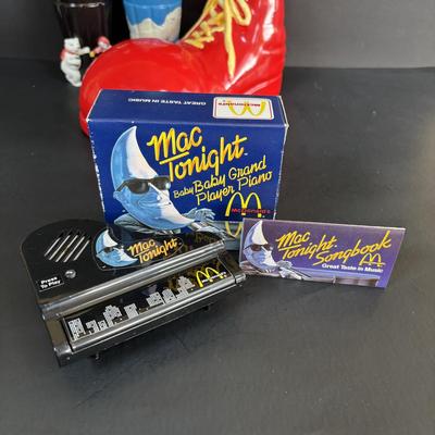 LOT 96: RARE Ronald McDonald's Red Shoe Ceramic Planter, 1988 Mac Tonight Piano, 2000 & 2002 Worldwide Convention Hinged...