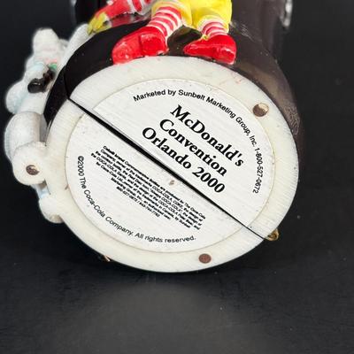 LOT 96: RARE Ronald McDonald's Red Shoe Ceramic Planter, 1988 Mac Tonight Piano, 2000 & 2002 Worldwide Convention Hinged...