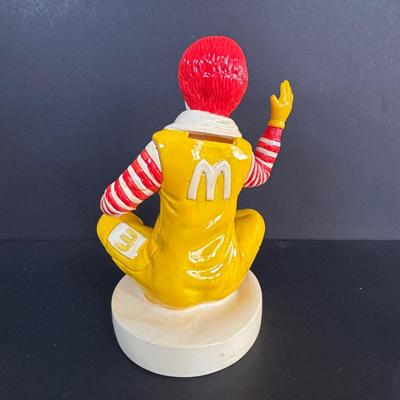 LOT 99: Vintage 1970s Ronald McDonald Plastic Bank, Ceramic Grimace Bank, Digital Watches, Character Pencils in Holder, 2004 Ty McDonalds...