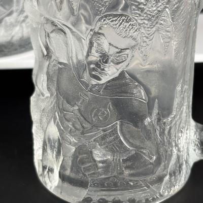 LOT 101: Vintage McDonalds DC Batman Forever 3D Mugs (2-complete sets) & McDonalds McSpoon Coffee Stirrer/Spoon Swizzle Stick