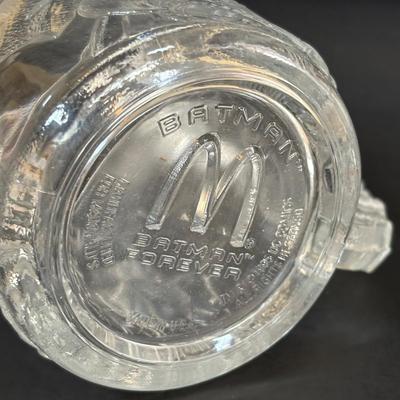 LOT 101: Vintage McDonalds DC Batman Forever 3D Mugs (2-complete sets) & McDonalds McSpoon Coffee Stirrer/Spoon Swizzle Stick