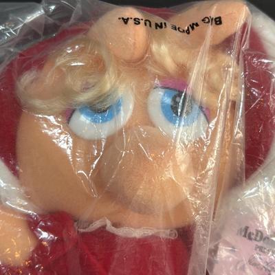 LOT 104: McDonalds 1988 Muppet Babies Fozzie Bear, Miss Piggy, Kermit Plushes, NIP Happy Meal Winnie the Pooh Toys 1-8 and More