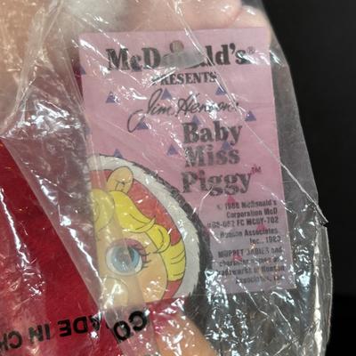 LOT 104: McDonalds 1988 Muppet Babies Fozzie Bear, Miss Piggy, Kermit Plushes, NIP Happy Meal Winnie the Pooh Toys 1-8 and More