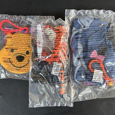 LOT 104: McDonalds 1988 Muppet Babies Fozzie Bear, Miss Piggy, Kermit Plushes, NIP Happy Meal Winnie the Pooh Toys 1-8 and More