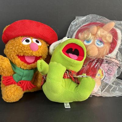 LOT 104: McDonalds 1988 Muppet Babies Fozzie Bear, Miss Piggy, Kermit Plushes, NIP Happy Meal Winnie the Pooh Toys 1-8 and More