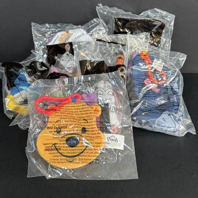 LOT 104: McDonalds 1988 Muppet Babies Fozzie Bear, Miss Piggy, Kermit Plushes, NIP Happy Meal Winnie the Pooh Toys 1-8 and More