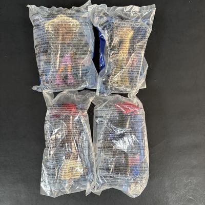 LOT 108: New in Package McDonalds Happy Meal Toys: Complete 2002 Bratz Dolls 1-8 along w/2000 Ty Teenie Beanie Babies Complete Set of 18