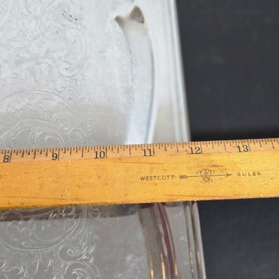 LOT 111: Oversized Centerpiece Champagne Glasses, Silver Trays, Zens Glass Canister Set, Hand Wrought Creations by Rodney Kent Trays...