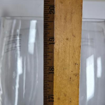 LOT 111: Oversized Centerpiece Champagne Glasses, Silver Trays, Zens Glass Canister Set, Hand Wrought Creations by Rodney Kent Trays...