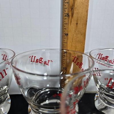 LOT 112: Crystal Wine Decanter, Vintage 1950s Pennsylvania Railroad GG1 Roly Poly Glasses, Schmitt Sohne Liqueur Glasses, Lo Ball...