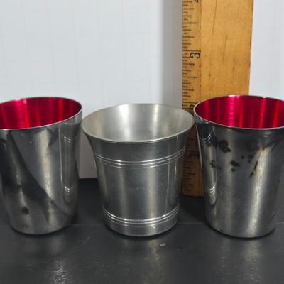 LOT 112: Crystal Wine Decanter, Vintage 1950s Pennsylvania Railroad GG1 Roly Poly Glasses, Schmitt Sohne Liqueur Glasses, Lo Ball...