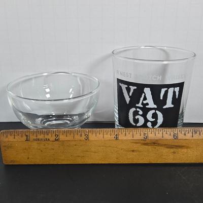 LOT 112: Crystal Wine Decanter, Vintage 1950s Pennsylvania Railroad GG1 Roly Poly Glasses, Schmitt Sohne Liqueur Glasses, Lo Ball...