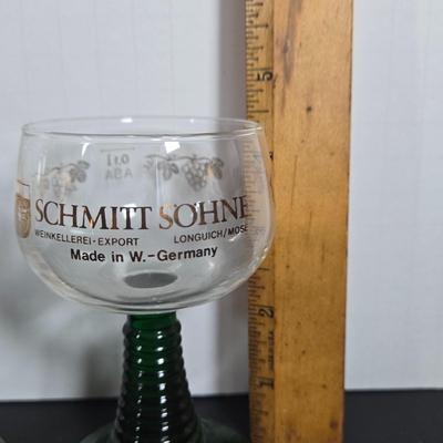 LOT 112: Crystal Wine Decanter, Vintage 1950s Pennsylvania Railroad GG1 Roly Poly Glasses, Schmitt Sohne Liqueur Glasses, Lo Ball...