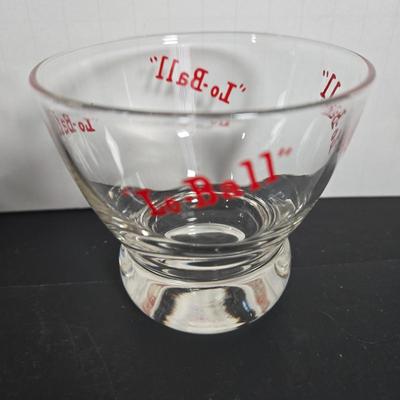 LOT 112: Crystal Wine Decanter, Vintage 1950s Pennsylvania Railroad GG1 Roly Poly Glasses, Schmitt Sohne Liqueur Glasses, Lo Ball...