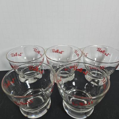 LOT 112: Crystal Wine Decanter, Vintage 1950s Pennsylvania Railroad GG1 Roly Poly Glasses, Schmitt Sohne Liqueur Glasses, Lo Ball...