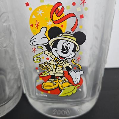 LOT 114: Set of WDW "100 Years of Magic" Glasses, Vintage WDW Polynesian Village Glass, 1970s Vintage WDW Glass Dish, Vintage...