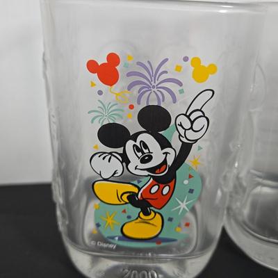 LOT 114: Set of WDW "100 Years of Magic" Glasses, Vintage WDW Polynesian Village Glass, 1970s Vintage WDW Glass Dish, Vintage...