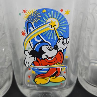 LOT 114: Set of WDW "100 Years of Magic" Glasses, Vintage WDW Polynesian Village Glass, 1970s Vintage WDW Glass Dish, Vintage...
