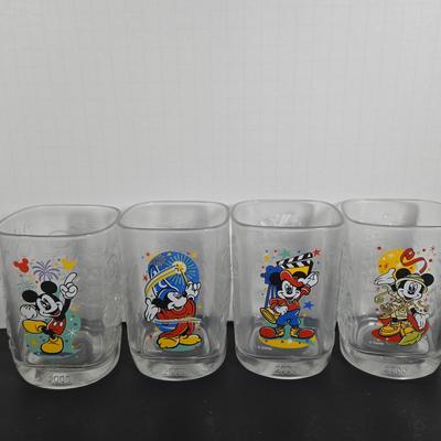 LOT 114: Set of WDW "100 Years of Magic" Glasses, Vintage WDW Polynesian Village Glass, 1970s Vintage WDW Glass Dish, Vintage...