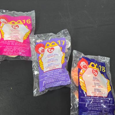 LOT 118: All in Unopened, Original Packing: Complete Set of McDonald's Charites TY BEANIES, Complete Set of TY LEGENDS BEANIES,...