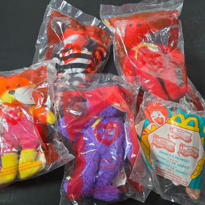 LOT 119: Original Unopened Packing of RONALD and FRIENDS TY BEANIES, Incomplete Set of BARBIE Happy Meal Toys, Incomplete Set of HOT...