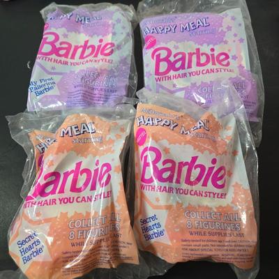 LOT 119: Original Unopened Packing of RONALD and FRIENDS TY BEANIES, Incomplete Set of BARBIE Happy Meal Toys, Incomplete Set of HOT...