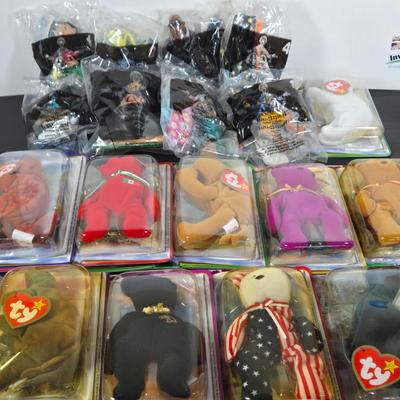 LOT 123: All in Unopened Original Packing ; Complete Set of TY BEANIES and Complete Set of LILO and STITCH Happy Meal Toys