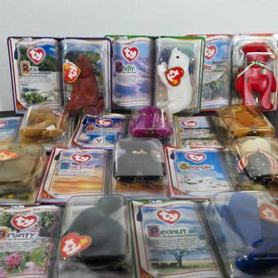 LOT 123: All in Unopened Original Packing ; Complete Set of TY BEANIES and Complete Set of LILO and STITCH Happy Meal Toys