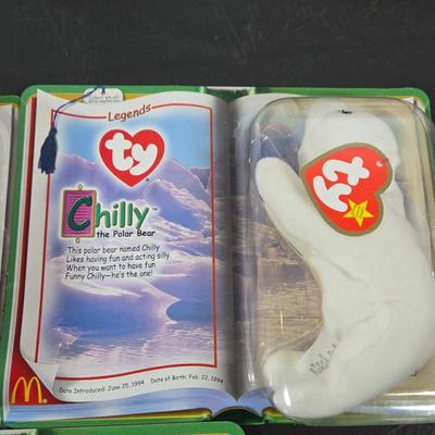 LOT 123: All in Unopened Original Packing ; Complete Set of TY BEANIES and Complete Set of LILO and STITCH Happy Meal Toys