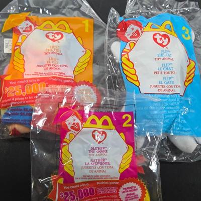 LOT 125: All in Unopened Original Packing; Full Set of McDonald's Charities TY BEANIES, Complete Sets of TY BEANIES , and LEGO...