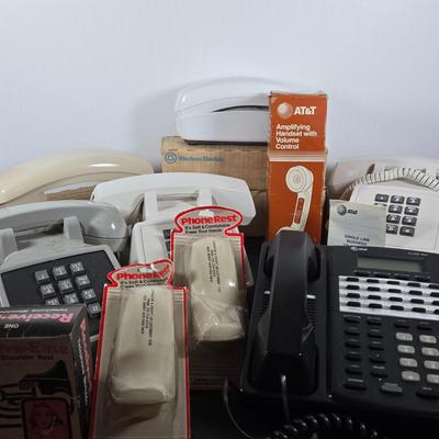 LOT 126: Variety of Vintage Telephones and Accessories