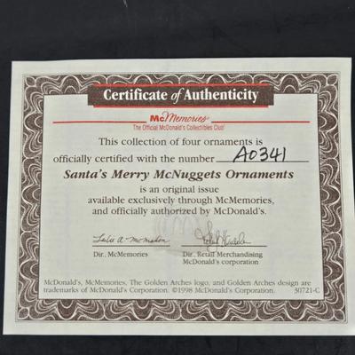 LOT 129: "SANTA'S MERRY MCNUGGETS ORNAMENTS" ,TINY TIM & Small Dept. 56 Ornaments, and Dept. 56 1999 "THE FIRST...